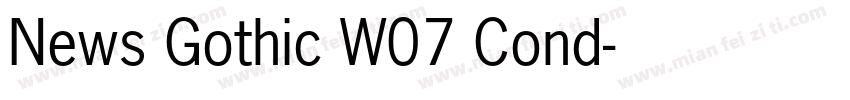 News Gothic W07 Cond字体转换